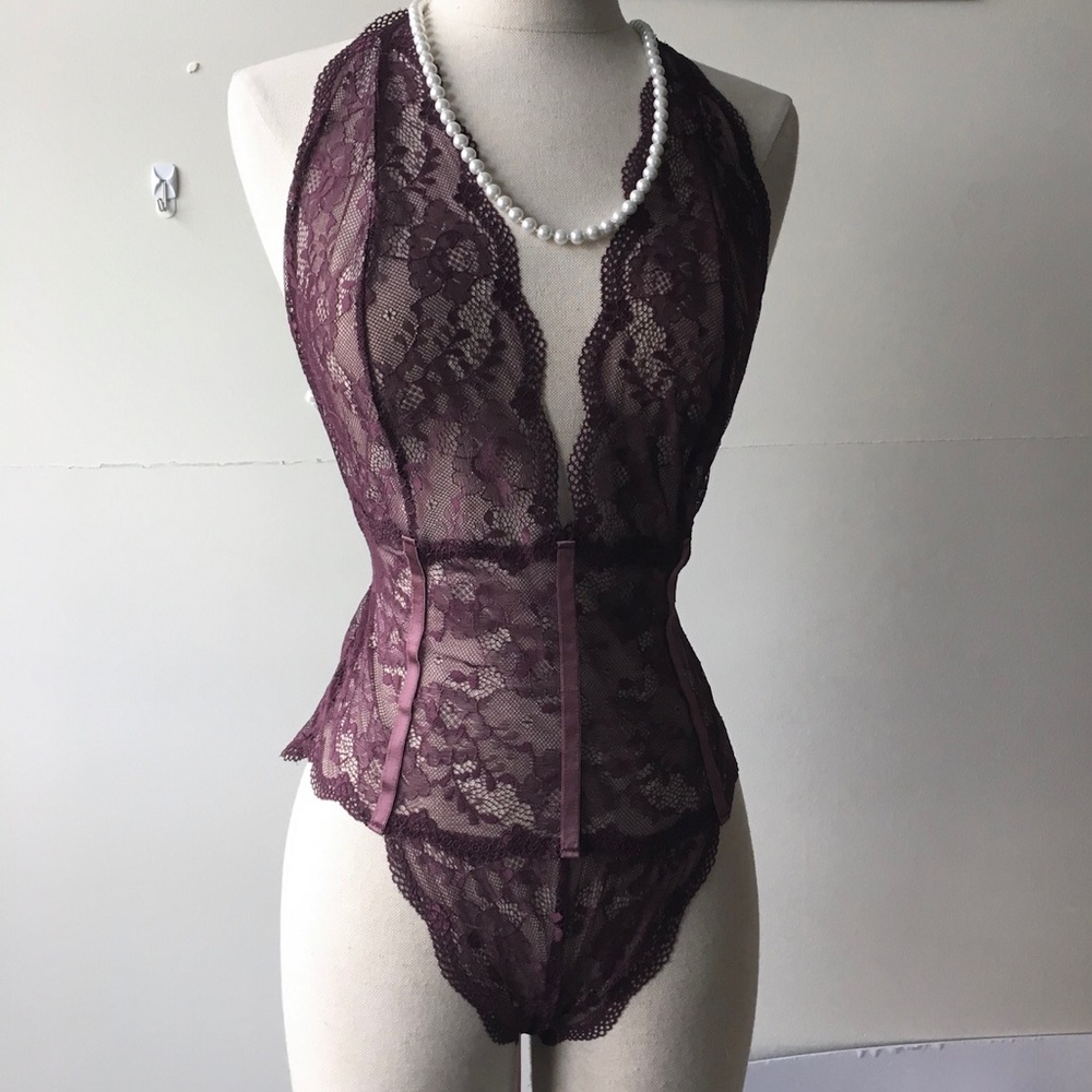 Plum Lace Teddy